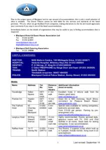 Parking / Geography of England / Hotel / Local government in England / Local government in the United Kingdom / Blackpool