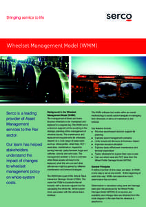 Rolling stock / Infrastructure / Wheelset / Whole-life cost / Serco Group / Network Rail / Maintenance /  repair /  and operations / Transport / Land transport / Rail transport