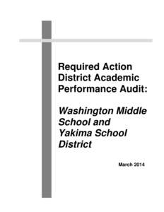 Required Action District Academic Performance Audit