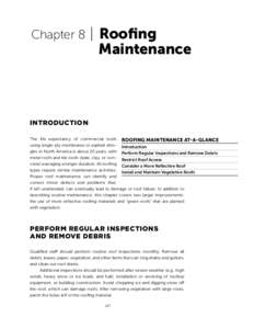 Chapter 8  |   Roofing Maintenance  Introduction