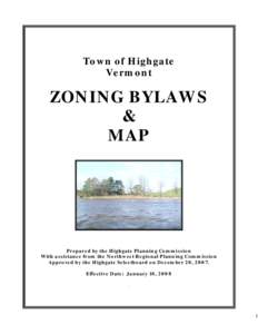 Town of Highgate Vermont ZONING BYLAWS & MAP