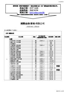 11504001E  郵寄訂購： 郵寄訂購：香港中環德輔道中 71 號永安集團大廈 26 樓「國際金錢(香港)有限公司」 有限公司」 傳真訂購：