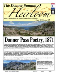 May, 2014 issue #69  Donner Pass Poetry, 1871
