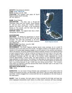 ACTIVITY: Free diving for abalone CASE: GSAF[removed]DATE: Sunday June 28, 1998