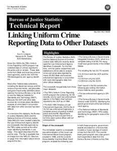 U.S. Department of Justice Office of Justice Programs Bureau of Justice Statistics  Technical Report