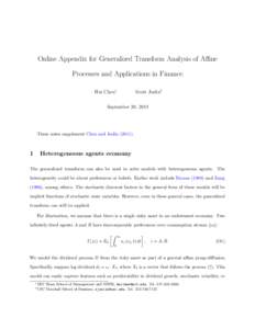 Online Appendix for Generalized Transform Analysis of Affine Processes and Applications in Finance. Hui Chen∗ Scott Joslin†