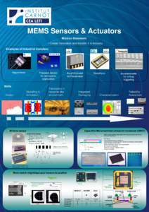 Microtechnology / Ultrasound / Materials science / Engineering / Mechanical engineering / Microelectromechanical systems / Capacitive Micromachined Ultrasonic Transducers / Micromachinery / Pressure sensor / Transducers / Technology / Sensors