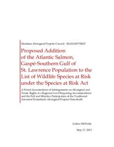 Indigenous peoples of North America / Oily fish / Aboriginal peoples in Canada / Atlantic salmon / Fish / Salmon / Ethnic groups in Canada