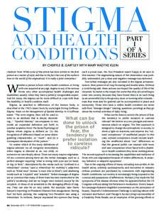 sTIGMA AND HeALTH CoNDITIoNs PART I