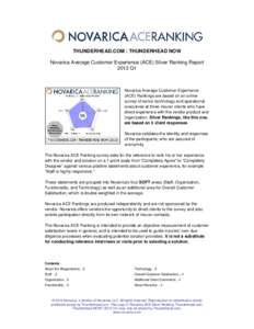 Microsoft Word - Novarica ACE Silver Ranking Thunderhead NOW _2013 Q1_.docx