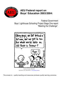 Microsoft Word - AEU Report on Stage One Boys' Lighthouse Project 2004.doc