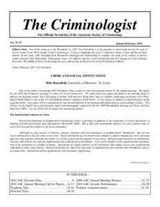 Behavior / Criminologists / Freda Adler / Australian Institute of Criminology / Criminology / American Society of Criminology / Science