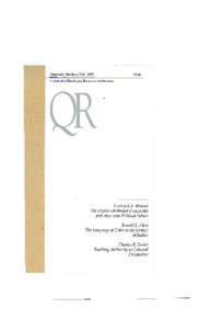 Quarterly Review/Fall[removed]S5.00 A Joiirn.il ot Theological Resources for Ministry