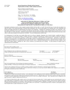 CCL 027-SPA Rev[removed]Kansas Department of Health and Environment Departamento de Salud y Medio Ambiente de Kansas Bureau of Child Care and Health Facilities