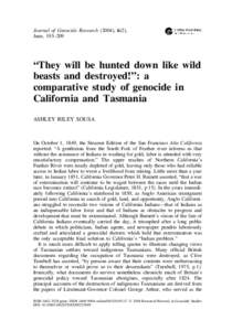 Journal of Genocide Research (2004), 6(2), June, 193–209 “They will be hunted down like wild beasts and destroyed!”: a comparative study of genocide in