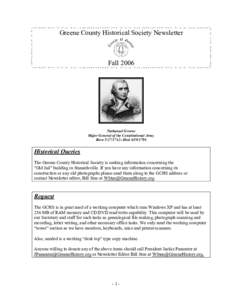 Microsoft Word - GCHS Newsletter Fall 06 no photos.doc
