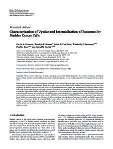 Characterization of Uptake and Internalization of Exosomes by Bladder Cancer Cells