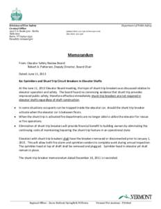 Division of Fire Safety Central Office 1311 U.S. Route[removed]Berlin Suite 600 Barre, VT[removed]firesafety.vermont.gov