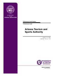 A REPORT TO THE ARIZONA LEGISLATURE  Performance Audit Division