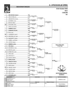 if...STOCKHOLM OPEN MAIN DRAW SINGLES[removed]October 2003