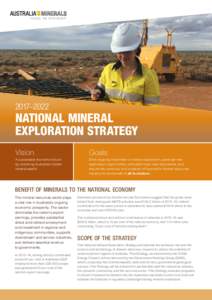 REALISE THE OPPORTUNITY  2017–2022 NATIONAL MINERAL EXPLORATION STRATEGY