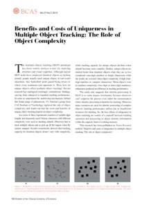 BCAS  Vol.27 No[removed]Benefits and Costs of Uniqueness in Multiple Object Tracking: The Role of