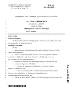 LEGISLATIVE GENERAL COUNSEL 6 Approved for Filing: C.J. Dupont[removed]:37 AM 6 H.B. 401 1st Sub. (Buff)