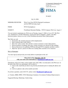 U.S. Department of Homeland Security National Flood Insurance Program P.O. Box 310 Lanham, MD[removed]