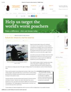 Failure for Antarctic marine reserves Wildlife News  -5 The S