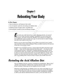 Chapter 1  AL Rebooting Your Body ▶ Discovering how a pH balanced diet works