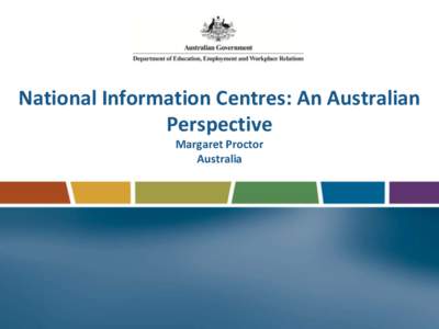 National Information Centres: An Australian Perspective Margaret Proctor Australia  Session objectives