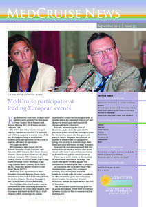 MedCruise News Celebrating 15 years[removed]L-R: Carla Salvadò and Giovanni Spadoni  IN THIS ISSUE