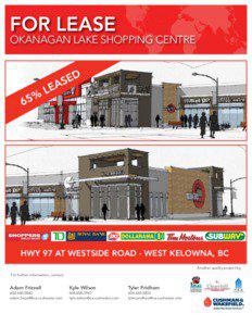 FOR LEASE  OKANAGAN LAKE SHOPPING CENTRE