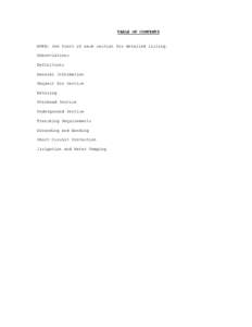 TABLE OF CONTENTS NOTE: See front of each section for detailed listing. Abbreviations Definitions General Information Request for Service