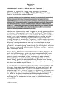 TRANSLATION Page 1 of 2 Hormonally active substances in mineral water from PET bottles Information Noof the [German] Federal Institute for Risk Assessment [Bundesinstitut für Risikobewertung (BfR)] of March 1