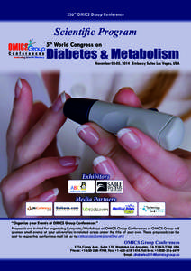 236th OMICS Group Conference  Scientific Program 5th World Congress on  Diabetes & Metabolism