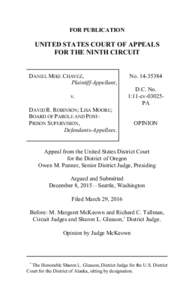 FOR PUBLICATION  UNITED STATES COURT OF APPEALS FOR THE NINTH CIRCUIT  DANIEL MIKE CHAVEZ,