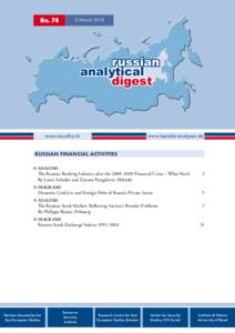 Economic history of Russia / Bank / Economy of Russia / Financial market / Financial crisis / Moscow Interbank Currency Exchange / Financial services / Sberbank / Federal Reserve System / Economics / Economic history / Stock market crashes