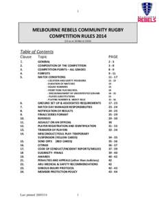 1  MELBOURNE REBELS COMMUNITY RUGBY COMPETITION RULES[removed]V1 as at 20 March 2014)