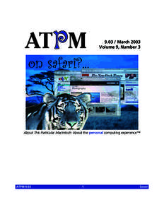 Cover  ATPM[removed]March 2003 Volume 9, Number 3