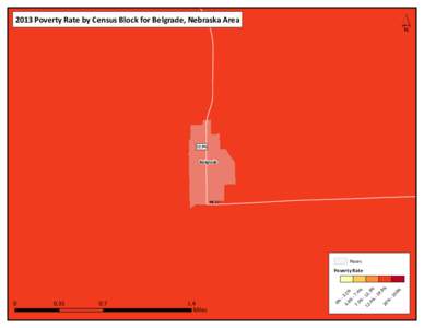 ´  2013 Poverty Rate by Census Block for Belgrade, Nebraska Area 12.9%