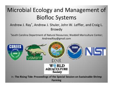 Microbial Ecology and Management of Biofloc Systems