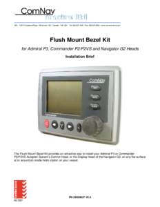 Installation Brief, Flush Mount Bezel for P2/P3/N2 Heads