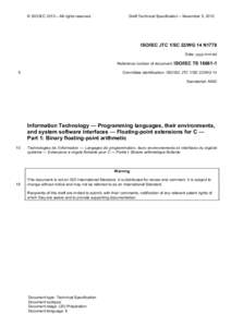 IEEE standards / C programming language / Procedural programming languages / IEEE 754-2008 / C99 / SQL / Floating point / C11 / C / Computing / Computer arithmetic / Software engineering