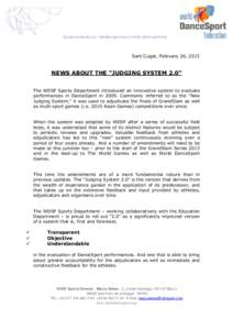 WDSF Press Release - Judging System[removed]