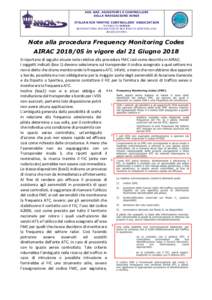 ASS. NAZ. ASSISTENTI E CONTROLLORI DELLA NAVIGAZIONE AEREA ITALIAN AIR TRAFFIC CONTROLLERS’ ASSOCIATION MEMBER OF IFATCA INTERNATIONAL FEDERATION OF AIR TRAFFIC CONTROLLERS’ ASSOCIATIONS