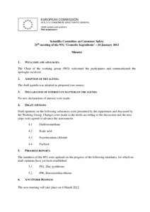 SCCS, 18th meeting of the WG on Cosmetic Ingredients of 15 march 2011
[removed]SCCS, 18th meeting of the WG on Cosmetic Ingredients of 15 march 2011