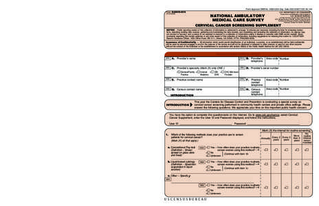 Form Approval OMB No[removed]Exp. Date[removed]CDC[removed]FORM NAMCS-CCS[removed])