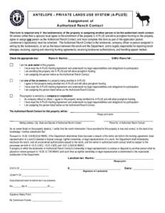 Microsoft Word - A-PLUS Assignment of Auth Ranch Contact Form.doc