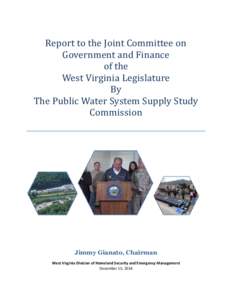 Report to the Joint Committee on Government and Finance of the West Virginia Legislature By The Public Water System Supply Study